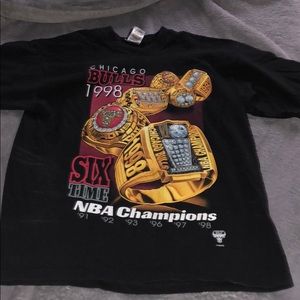 1998 bulls 6-time championship shirt size-L
